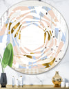 Golden Foliage XV - Modern Round or Oval Wall Mirror - Whirl