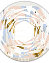 Golden Foliage XV - Modern Round or Oval Wall Mirror - Whirl