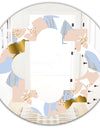 Golden Foliage XV - Modern Round or Oval Wall Mirror - Quatrefoil