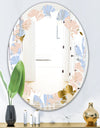 Golden Foliage XV - Modern Round or Oval Wall Mirror - Leaves