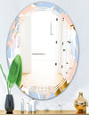 Golden Foliage XV - Modern Round or Oval Wall Mirror - Triple C