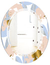 Golden Foliage XV - Modern Round or Oval Wall Mirror - Triple C