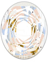 Golden Foliage XV - Modern Round or Oval Wall Mirror - Whirl