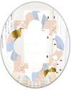 Golden Foliage XV - Modern Round or Oval Wall Mirror - Quatrefoil