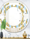 Gold Chain Pattern - Modern Round or Oval Wall Mirror - Space