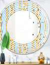 Gold Chain Pattern - Modern Round or Oval Wall Mirror - Wave