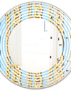 Gold Chain Pattern - Modern Round or Oval Wall Mirror - Wave