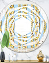 Gold Chain Pattern - Modern Round or Oval Wall Mirror - Whirl