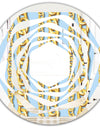 Gold Chain Pattern - Modern Round or Oval Wall Mirror - Whirl