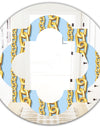 Gold Chain Pattern - Modern Round or Oval Wall Mirror - Quatrefoil