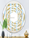 Gold Chain Pattern - Modern Round or Oval Wall Mirror - Whirl
