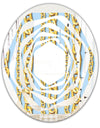 Gold Chain Pattern - Modern Round or Oval Wall Mirror - Whirl