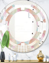 Abstract Design Retro Pattern VII - Modern Round or Oval Wall Mirror - Space