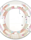 Abstract Design Retro Pattern VII - Modern Round or Oval Wall Mirror - Space