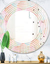 Abstract Design Retro Pattern VII - Modern Round or Oval Wall Mirror - Wave