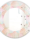 Abstract Design Retro Pattern VII - Modern Round or Oval Wall Mirror - Wave