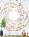 Abstract Design Retro Pattern VII - Modern Round or Oval Wall Mirror - Whirl