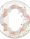 Abstract Design Retro Pattern VII - Modern Round or Oval Wall Mirror - Quatrefoil