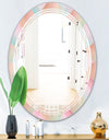 Abstract Design Retro Pattern VII - Modern Round or Oval Wall Mirror - Triple C