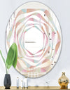 Abstract Design Retro Pattern VII - Modern Round or Oval Wall Mirror - Whirl