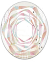Abstract Design Retro Pattern VII - Modern Round or Oval Wall Mirror - Whirl