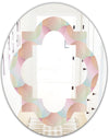 Abstract Design Retro Pattern VII - Modern Round or Oval Wall Mirror - Quatrefoil