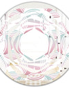 Retro Geometrical Abstract Pattern I - Modern Round or Oval Wall Mirror - Whirl