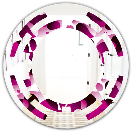 Abstract Design Retro Pattern VI - Cottage Round or Oval Wall Mirror - Space