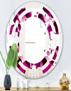 Abstract Design Retro Pattern VI - Cottage Round or Oval Wall Mirror - Space