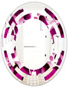Abstract Design Retro Pattern VI - Cottage Round or Oval Wall Mirror - Space