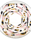 Circular geometric shapes retro pattern - Modern Round or Oval Wall Mirror - Whirl