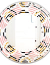 Abstract Geometric Circular Retro I - Modern Round or Oval Wall Mirror - Wave