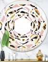 Abstract Geometric Circular Retro I - Modern Round or Oval Wall Mirror - Whirl