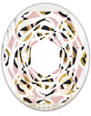 Abstract Geometric Circular Retro I - Modern Round or Oval Wall Mirror - Whirl