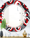 Retro Circular Pattern Geometrical - Modern Round or Oval Wall Mirror - Triple C