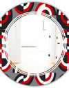 Retro Circular Pattern Geometrical - Modern Round or Oval Wall Mirror - Triple C