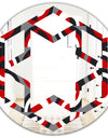 Retro Circular Pattern Geometrical - Modern Round or Oval Wall Mirror - Hexagon Star