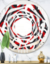 Retro Circular Pattern Geometrical - Modern Round or Oval Wall Mirror - Whirl