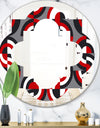 Retro Circular Pattern Geometrical - Modern Round or Oval Wall Mirror - Quatrefoil