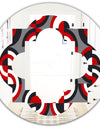Retro Circular Pattern Geometrical - Modern Round or Oval Wall Mirror - Quatrefoil