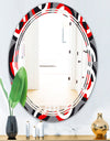 Retro Circular Pattern Geometrical - Modern Round or Oval Wall Mirror - Triple C