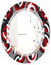 Retro Circular Pattern Geometrical - Modern Round or Oval Wall Mirror - Triple C