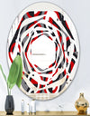 Retro Circular Pattern Geometrical - Modern Round or Oval Wall Mirror - Whirl