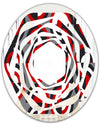 Retro Circular Pattern Geometrical - Modern Round or Oval Wall Mirror - Whirl