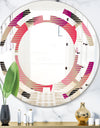 Retro Circular Pattern VIII - Modern Round or Oval Wall Mirror - Space