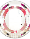 Retro Circular Pattern VIII - Modern Round or Oval Wall Mirror - Space