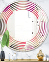 Retro Circular Pattern VIII - Modern Round or Oval Wall Mirror - Wave