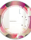 Retro Circular Pattern VIII - Modern Round or Oval Wall Mirror - Triple C