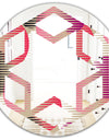 Retro Circular Pattern VIII - Modern Round or Oval Wall Mirror - Hexagon Star