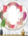 Retro Circular Pattern VIII - Modern Round or Oval Wall Mirror - Quatrefoil